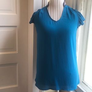 Anthropologie HD Blue Blouse Size 6